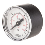 WIKA Analogue Pressure Gauge 16bar Back Entry, 7833526, UKAS, 0bar min.