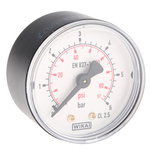 WIKA Analogue Pressure Gauge 6bar Back Entry, 7203476, UKAS, 0bar min.