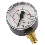 WIKA Analogue Pressure Gauge 1.6bar Bottom Entry, 7833926, RS Calibration, 0bar min.