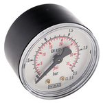 WIKA Analogue Pressure Gauge 2.5bar Back Entry, 7833658, UKAS, 0bar min.