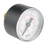 WIKA Analogue Pressure Gauge 1.6bar Back Entry, 7833462, UKAS, 0bar min.