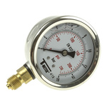 Sferaco G 1/4 Analogue Pressure Gauge 16bar Bottom Entry, 1613007, RS Calibration, 0bar min.