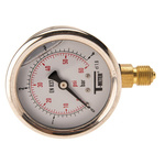 Sferaco G 1/4 Analogue Pressure Gauge 4bar Bottom Entry, 1613004, RS Calibration, 0bar min.