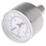 Parker G 1/4 Analogue Pressure Gauge 10bar Back Entry, M1/4G40S-10, UKAS, 0bar min.