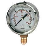 RS PRO BSP 1/4 Analogue Pressure Gauge 1000psi Bottom Entry, 0psi min.