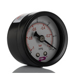 RS PRO BSP 1/8in Analogue Vacuum Gauge 0bar Back Entry, -1bar min.