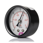 RS PRO BSP 1/4 Analogue Vacuum Gauge 0bar Back Entry, -1bar min.