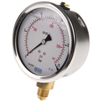 WIKA G 3/8 Analogue Pressure Gauge 25bar Bottom Entry, 7075597, 0bar min.