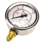WIKA G 1/4 Analogue Pressure Gauge 16bar Bottom Entry, 7075741, 0bar min.