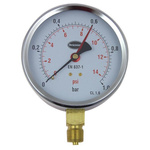 Brannan G 3/8 Analogue Pressure Gauge 1bar Bottom Entry, 34/651/0, 0bar min.