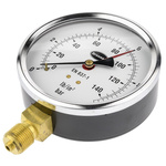 Brannan G 3/8 Analogue Pressure Gauge 10bar Bottom Entry, 34/655/0, 0bar min.
