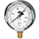 Brannan G 3/8 Analogue Pressure Gauge 16bar Bottom Entry, 34/656/0, 0bar min.