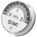 SMC Analogue Pressure Gauge 2MPa Back Entry, G27-20-R1, 0MPa min.