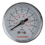 IMI Norgren R 1/8 Analogue Pressure Gauge 10bar Back Entry, 18-013-013, 0bar min.