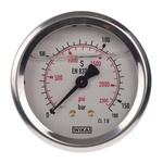 WIKA G 1/4 Analogue Pressure Gauge 160bar Back Entry, 9314200, UKAS, 0bar min.