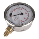 WIKA G 3/8 Analogue Pressure Gauge 16bar Bottom Entry, 7075589, UKAS, 0bar min.
