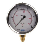 WIKA G 3/8 Analogue Pressure Gauge 25bar Bottom Entry, 7075597, UKAS, 0bar min.