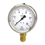 WIKA Analogue Pressure Gauge 160bar Bottom Entry, 7075635, UKAS, 0bar min.