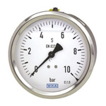 WIKA G 1/4 Analogue Pressure Gauge 16bar Back Entry, 7075554, UKAS, 0bar min.