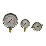 WIKA Analogue Pressure Gauge 40bar Back Entry, 7656056, UKAS, 0bar min.