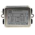 RS PRO 5A 240 V ac 50/60Hz, Chassis Mount RFI Filter, Fast-On