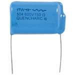 Cornell-Dubilier RC Capacitor 500nF 150Ω Tolerance ±20% 250 V ac, 600 V dc 1-way Through Hole Q Series