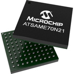 Microchip ATSAME70N21B-CN, 32bit ARM Microcontroller, SAME70, 300MHz, 2.048 MB Flash, 100-Pin LFBGA/TFBGA