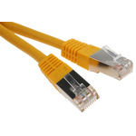 RS PRO Cat6 Male RJ45 to Male RJ45 Ethernet Cable, S/FTP, Yellow PVC Sheath, 2m