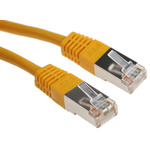 RS PRO Cat6 Male RJ45 to Male RJ45 Ethernet Cable, S/FTP, Yellow PVC Sheath, 3m