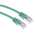RS PRO Cat6 Male RJ45 to Male RJ45 Ethernet Cable, S/FTP, Green PVC Sheath, 10m