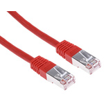 RS PRO Cat6 Male RJ45 to Male RJ45 Ethernet Cable, S/FTP, Red PVC Sheath, 10m