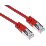 RS PRO Cat6 Male RJ45 to Male RJ45 Ethernet Cable, S/FTP, Red PVC Sheath, 1m