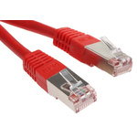 RS PRO Cat6 Male RJ45 to Male RJ45 Ethernet Cable, S/FTP, Red PVC Sheath, 0.5m
