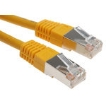 RS PRO Cat6 Male RJ45 to Male RJ45 Ethernet Cable, S/FTP, Yellow PVC Sheath, 5m