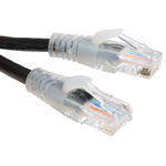 RS PRO Cat5e Male RJ45 to Male RJ45 Ethernet Cable, U/UTP, Black PVC Sheath, 5m