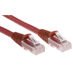 RS PRO Cat6 Male RJ45 to Male RJ45 Ethernet Cable, U/UTP, Red LSZH Sheath, 10m