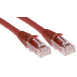RS PRO Cat6 Male RJ45 to Male RJ45 Ethernet Cable, U/UTP, Red LSZH Sheath, 3m