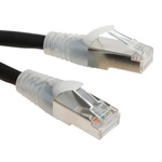 RS PRO Cat6 Male RJ45 to Male RJ45 Ethernet Cable, F/UTP, Black LSZH Sheath, 2m