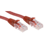 RS PRO Cat5e Male RJ45 to Male RJ45 Ethernet Cable, U/UTP, Red LSZH Sheath, 0.5m