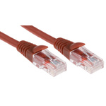 RS PRO Cat5e Male RJ45 to Male RJ45 Ethernet Cable, U/UTP, Red LSZH Sheath, 2m
