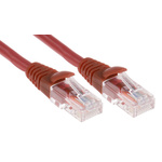 RS PRO Cat5e Male RJ45 to Male RJ45 Ethernet Cable, U/UTP, Red LSZH Sheath, 10m