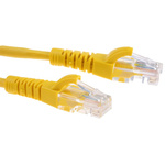 RS PRO Cat5e Male RJ45 to Male RJ45 Ethernet Cable, U/UTP, Yellow LSZH Sheath, 5m