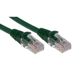 RS PRO Cat5e Male RJ45 to Male RJ45 Ethernet Cable, U/UTP, Green LSZH Sheath, 1m