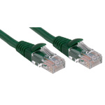 RS PRO Cat5e Male RJ45 to Male RJ45 Ethernet Cable, U/UTP, Green LSZH Sheath, 3m