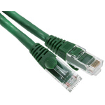 RS PRO Cat5e Male RJ45 to Male RJ45 Ethernet Cable, U/UTP, Green LSZH Sheath, 2m