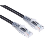 RS PRO Cat6 Male RJ45 to Male RJ45 Ethernet Cable, U/UTP, Black PVC Sheath, 10m