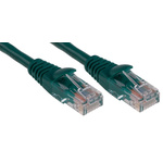 RS PRO Cat5e Male RJ45 to Male RJ45 Ethernet Cable, U/UTP, Green PVC Sheath, 10m