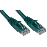 RS PRO Cat6 Male RJ45 to Male RJ45 Ethernet Cable, U/UTP, Green PVC Sheath, 10m