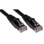 RS PRO Cat6 Male RJ45 to Male RJ45 Ethernet Cable, U/UTP, Black PVC Sheath, 3m