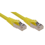 RS PRO Cat6 Male RJ45 to Male RJ45 Ethernet Cable, F/UTP, Yellow LSZH Sheath, 10m